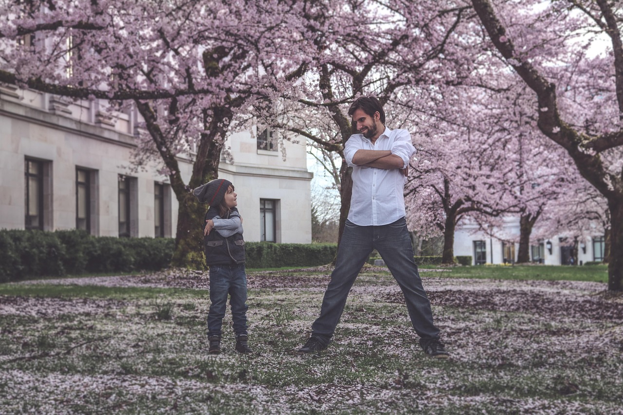 Father spring outdoors