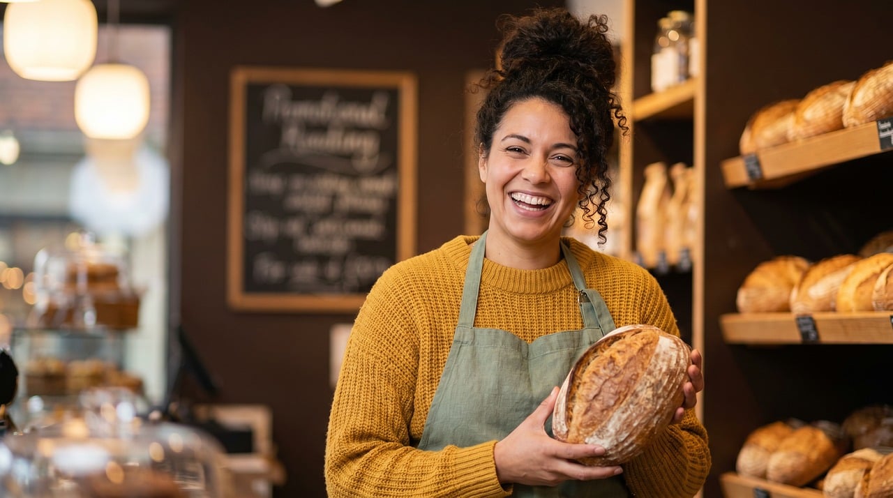 Woman smiling