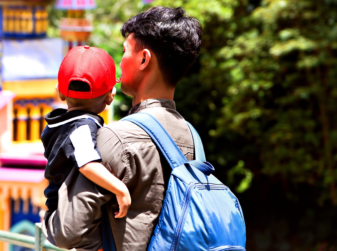 Father outdoors