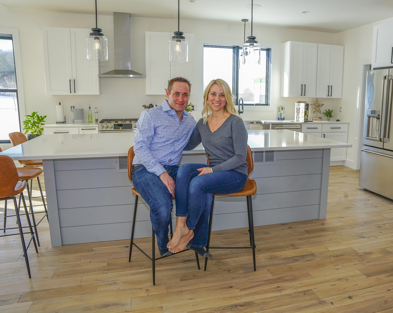 Couple at home