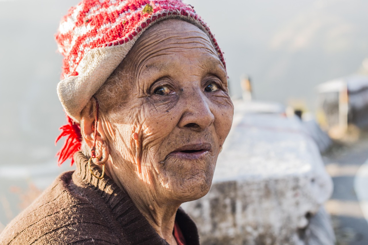 Grandma smiling outdoors